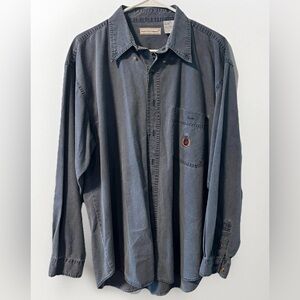 Men's Gray Button-Up Shirt